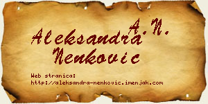 Aleksandra Nenković vizit kartica